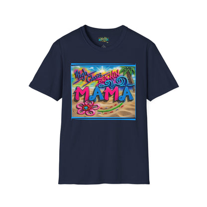 Mama Beach T-Shirt – Tropical "Hi! Aloha MAMA" Vacation Graphic Tee