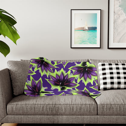 Cozy Sherpa Blanket - Lotus With SemicolonDesign for Home Decor