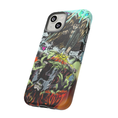 Tough Cases Phone Case, Edgy Art Phone Cover, Unique Gift for Him, Phone Accessories, Halloween Decor