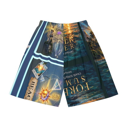 Sailboat ‘Forever Summer’ Athletic Shorts — Beach Sunset Graphic Men’s Sports Shorts