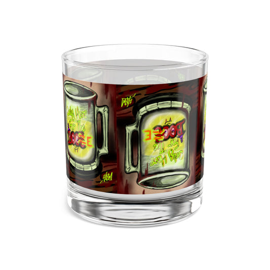 Here for the boos Rocks Glass, 10oz - Unique Gift for Whiskey Lovers, Home Bar Decor, Creative Drinkware, Perfect for Parties, Birthdays