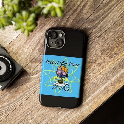 Protect Thy Peace Phone Case, Zen G Tough Case for Stress Relief, Unique Phone Accessory, Holiday Gift, Vibrant Design
