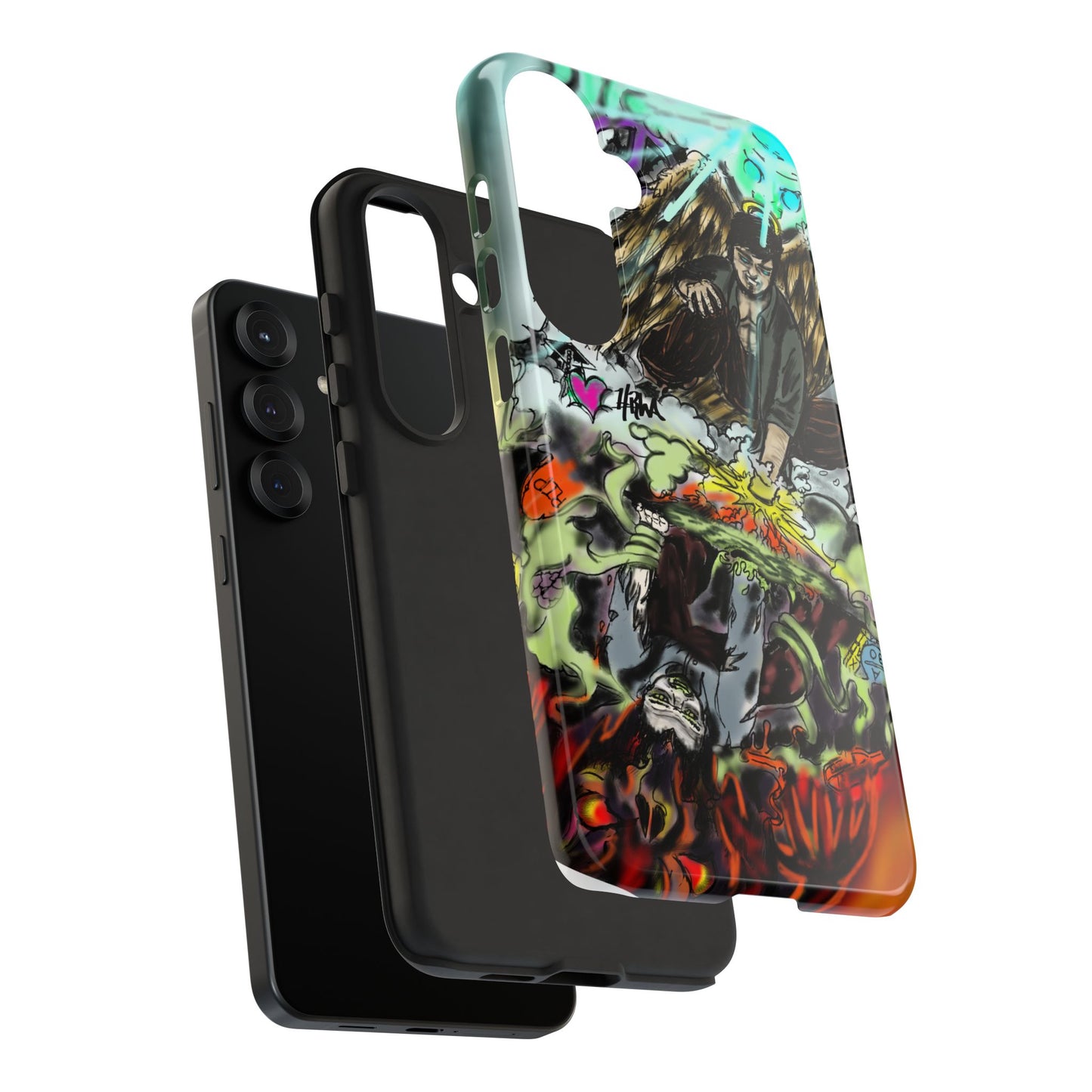 Tough Cases Phone Case, Edgy Art Phone Cover, Unique Gift for Him, Phone Accessories, Halloween Decor