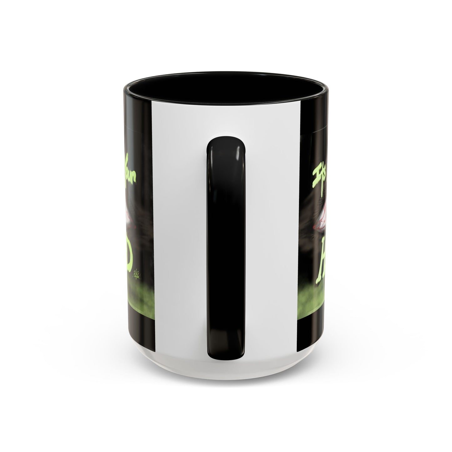 Edgy Accent Coffee Mug - Unique Gift for Artists, Home Decor, Halloween, Motivational Drinkware, Gothic Style, Mindful Daily Use