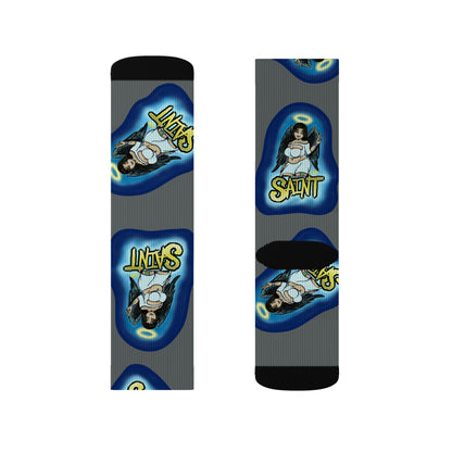Sinner and Saint Socks for Chill Vibes, Stylish Socks for Gift, Cozy Socks for Everyday, Trendy Socks for Holidays, Unique [...]