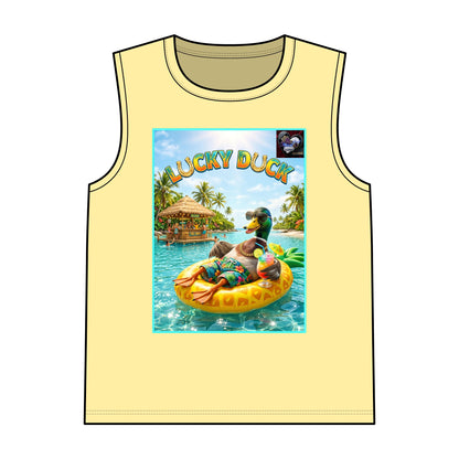 Lucky Duck Tropical Tank Top — "Make Every Moment Count... Forever Summer" Beach Graphic