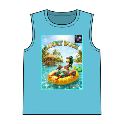 Lucky Duck Tropical Tank Top — "Make Every Moment Count... Forever Summer" Beach Graphic