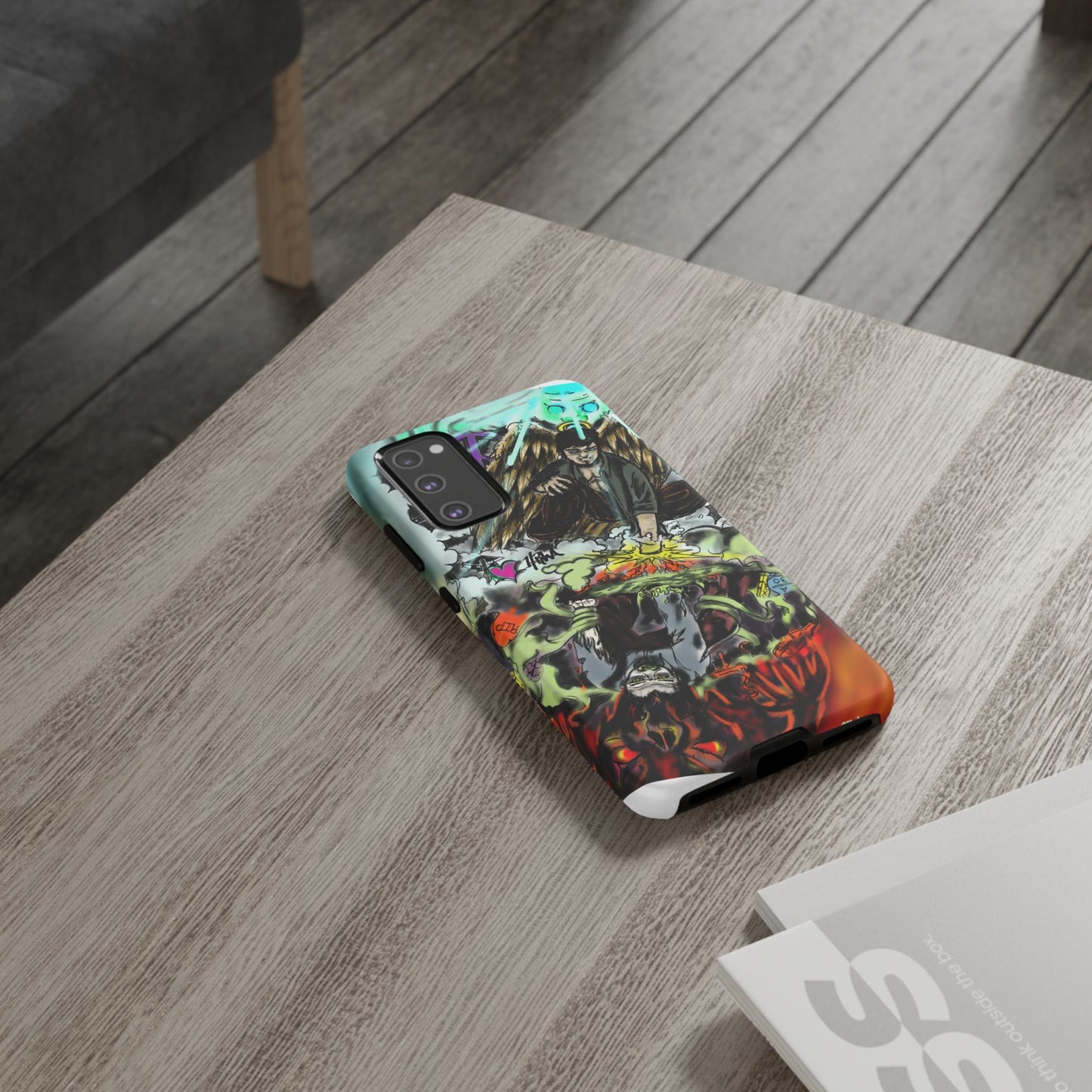 Tough Cases Phone Case, Edgy Art Phone Cover, Unique Gift for Him, Phone Accessories, Halloween Decor