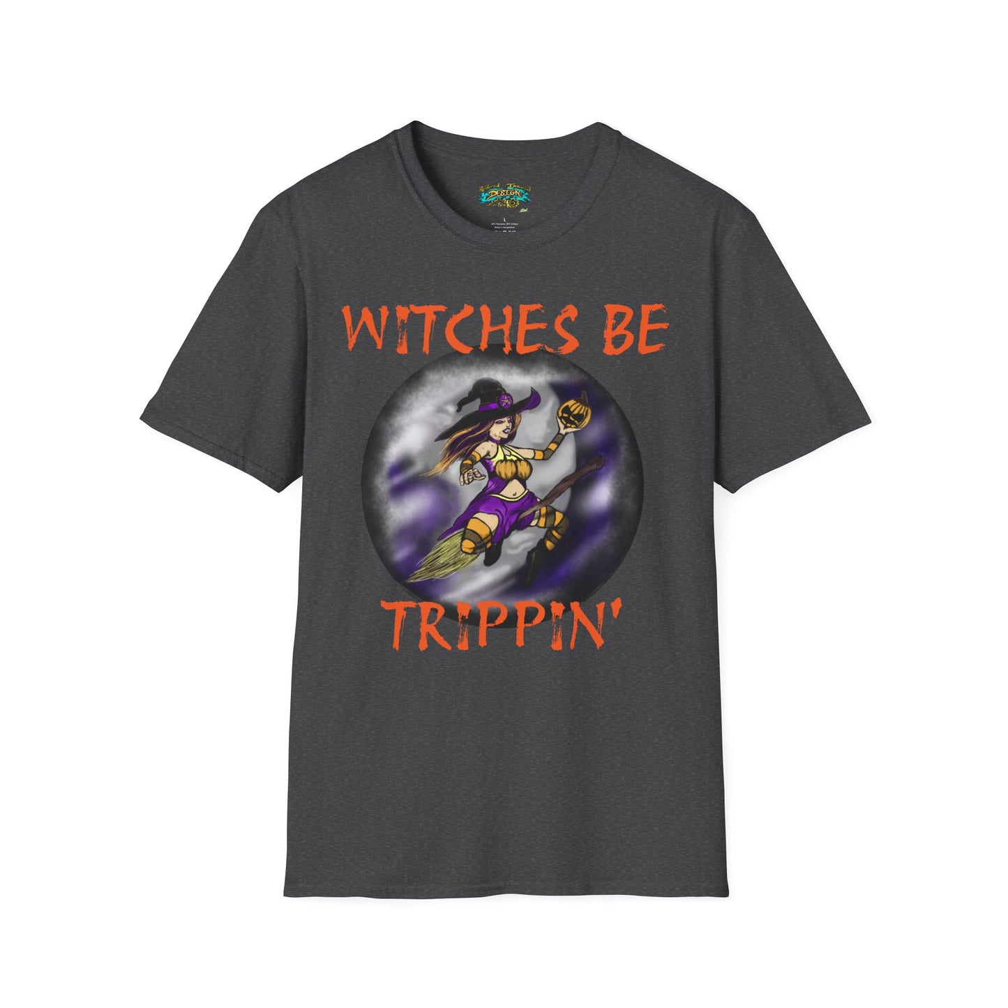 Witches Be Trippin' Unisex T-Shirt - Casual Halloween Tee, Spooky Vibes, Witchcraft Apparel, Perfect for Fall, Trick or Treats