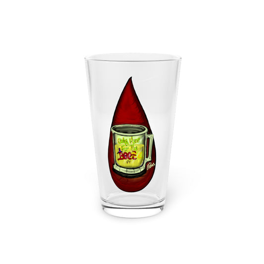 Only here for the boos Pint Glass - 16oz, Perfect for Gifts, Home Bar, Party, Coffee Enthusiasts, Mug Design, Unique Drinkware