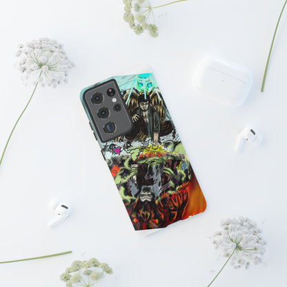 Tough Cases Phone Case, Edgy Art Phone Cover, Unique Gift for Him, Phone Accessories, Halloween Decor