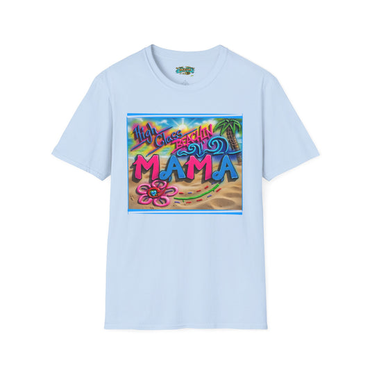 Mama Beach T-Shirt – Tropical "Hi! Aloha MAMA" Vacation Graphic Tee