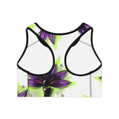 Vibrant Floral Sports Bra – Workout & Activewear for Yoga, Fitness, and Everyday Comfort