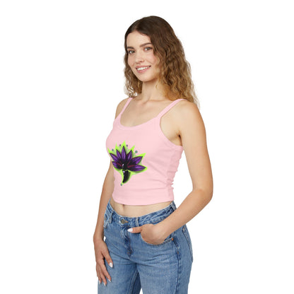 Lotus Flower Spaghetti Strap Tank Top - Boho Chic Women’s Summer Wear