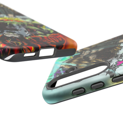 Tough Cases Phone Case, Edgy Art Phone Cover, Unique Gift for Him, Phone Accessories, Halloween Decor