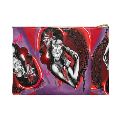 Gothic Love Accessory Pouch - Edgy Art Design for Alternative Style