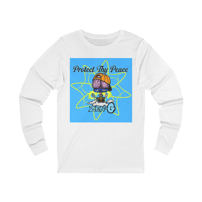Protect Thy Peace Long Sleeve Tee, Unisex Casual Shirt, Zen Apparel, Peaceful Vibes, Mindfulness Gift, Everyday Wear