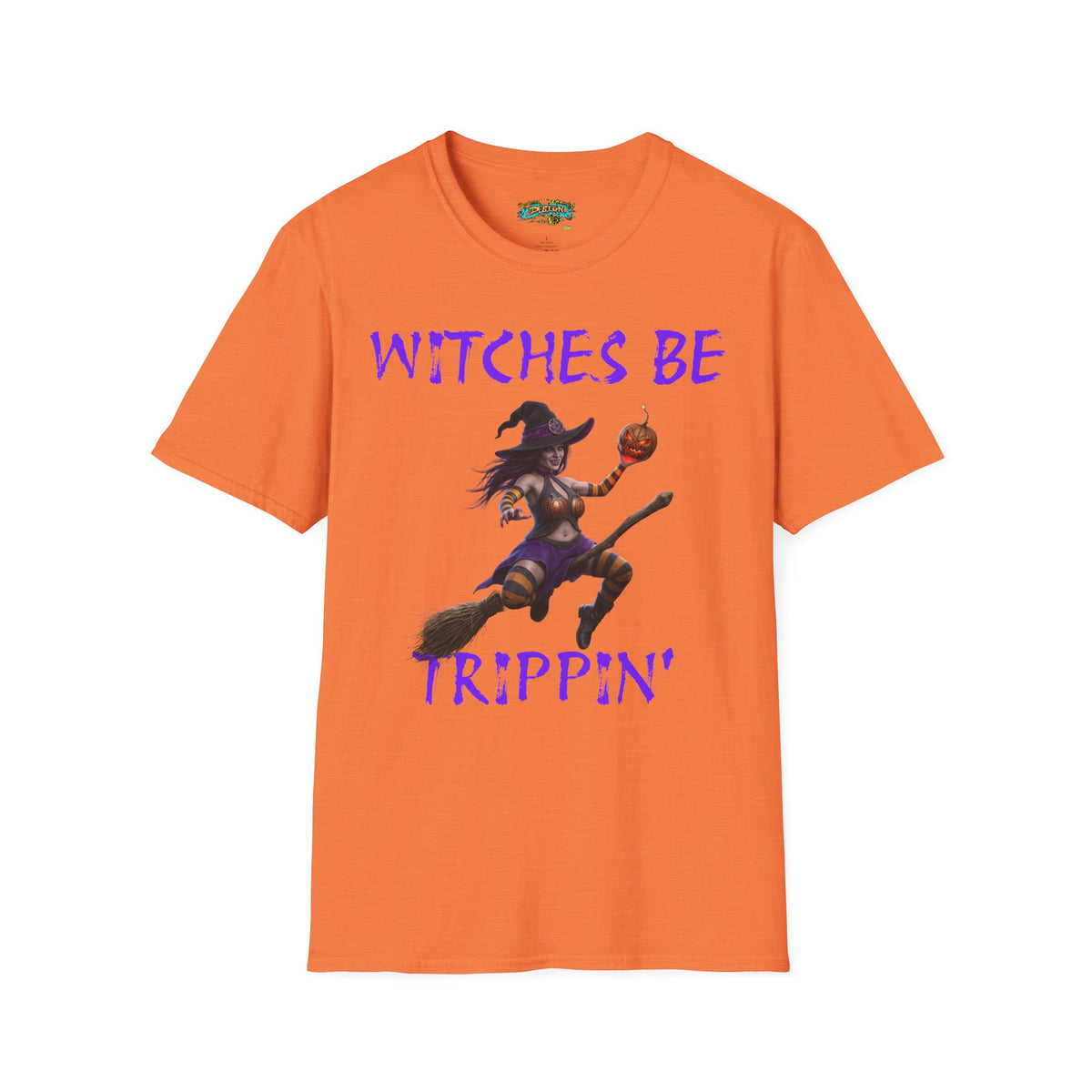 Witches Be Trippin' Unisex T-Shirt - Casual Halloween Tee, Spooky Vibes, Witchcraft Apparel, Perfect for Fall, Trick or Treats