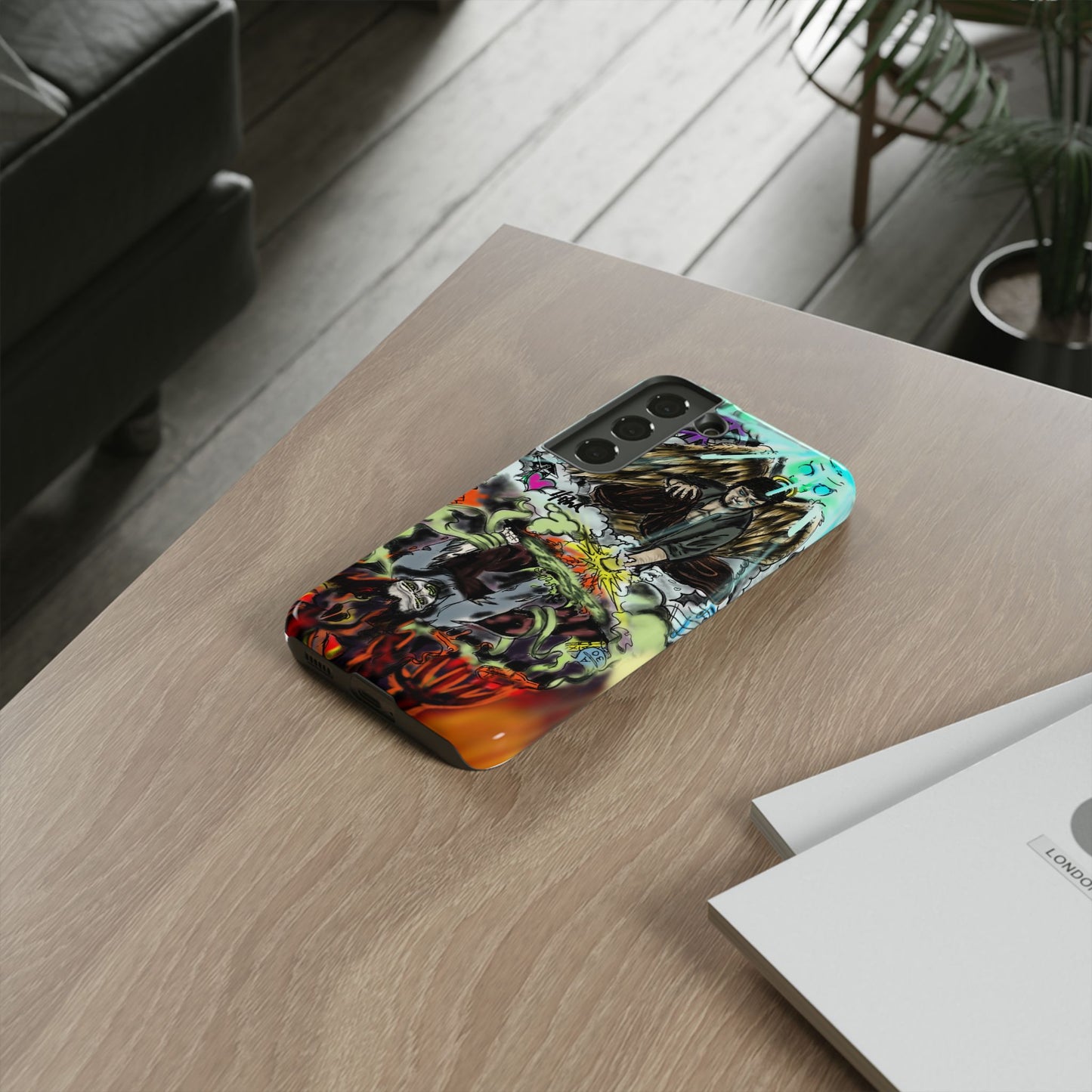 Tough Cases Phone Case, Edgy Art Phone Cover, Unique Gift for Him, Phone Accessories, Halloween Decor