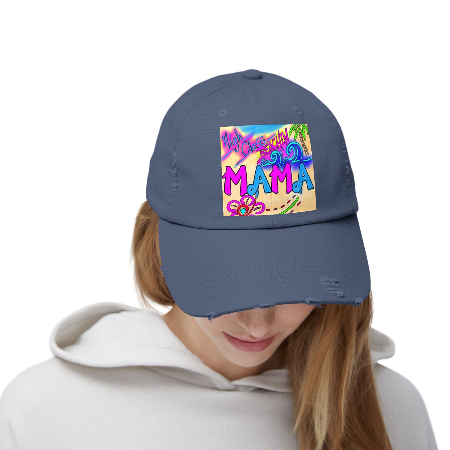 Tropical Mama Distressed Cap - Perfect for Beach Days & Gifts