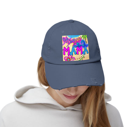 Tropical Mama Distressed Cap - Perfect for Beach Days & Gifts