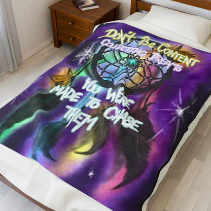 Dreamcatcher Inspirational Plush Blanket - Cozy Velveteen Throw