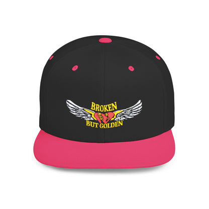 Unique Flat Bill Snapback Hat, Trendy Cap for Streetwear, Graphic Design Hat, Gift for Him, Cool Fashion Accessory