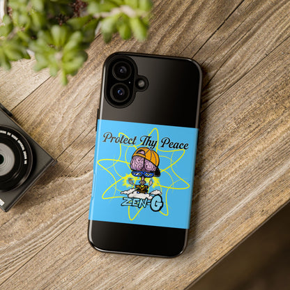 Protect Thy Peace Phone Case, Zen G Tough Case for Stress Relief, Unique Phone Accessory, Holiday Gift, Vibrant Design