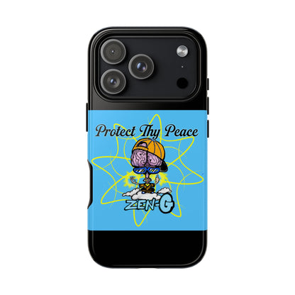 Protect Thy Peace Phone Case, Zen G Tough Case for Stress Relief, Unique Phone Accessory, Holiday Gift, Vibrant Design