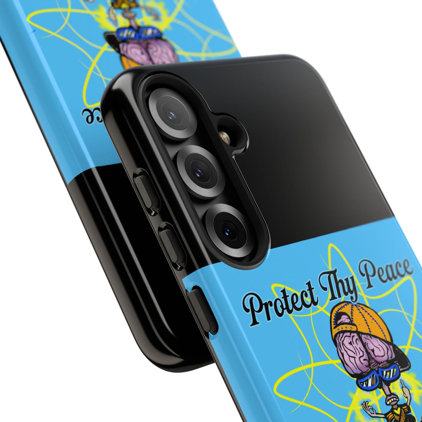 Protect Thy Peace Phone Case, Zen G Tough Case for Stress Relief, Unique Phone Accessory, Holiday Gift, Vibrant Design