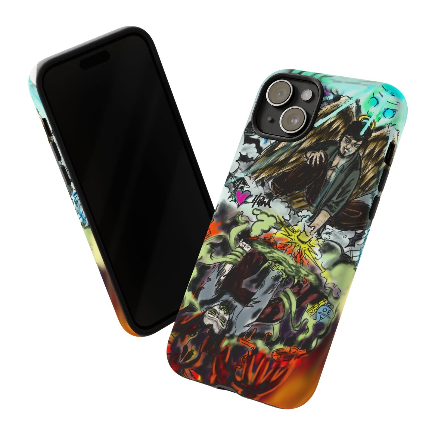 Tough Cases Phone Case, Edgy Art Phone Cover, Unique Gift for Him, Phone Accessories, Halloween Decor