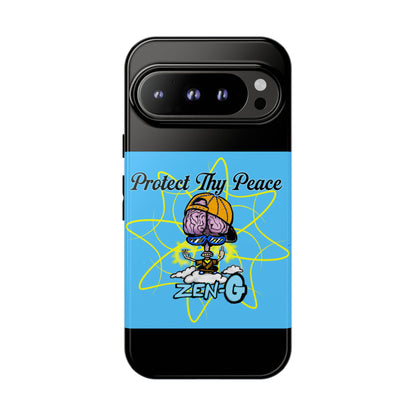 Protect Thy Peace Phone Case, Zen G Tough Case for Stress Relief, Unique Phone Accessory, Holiday Gift, Vibrant Design