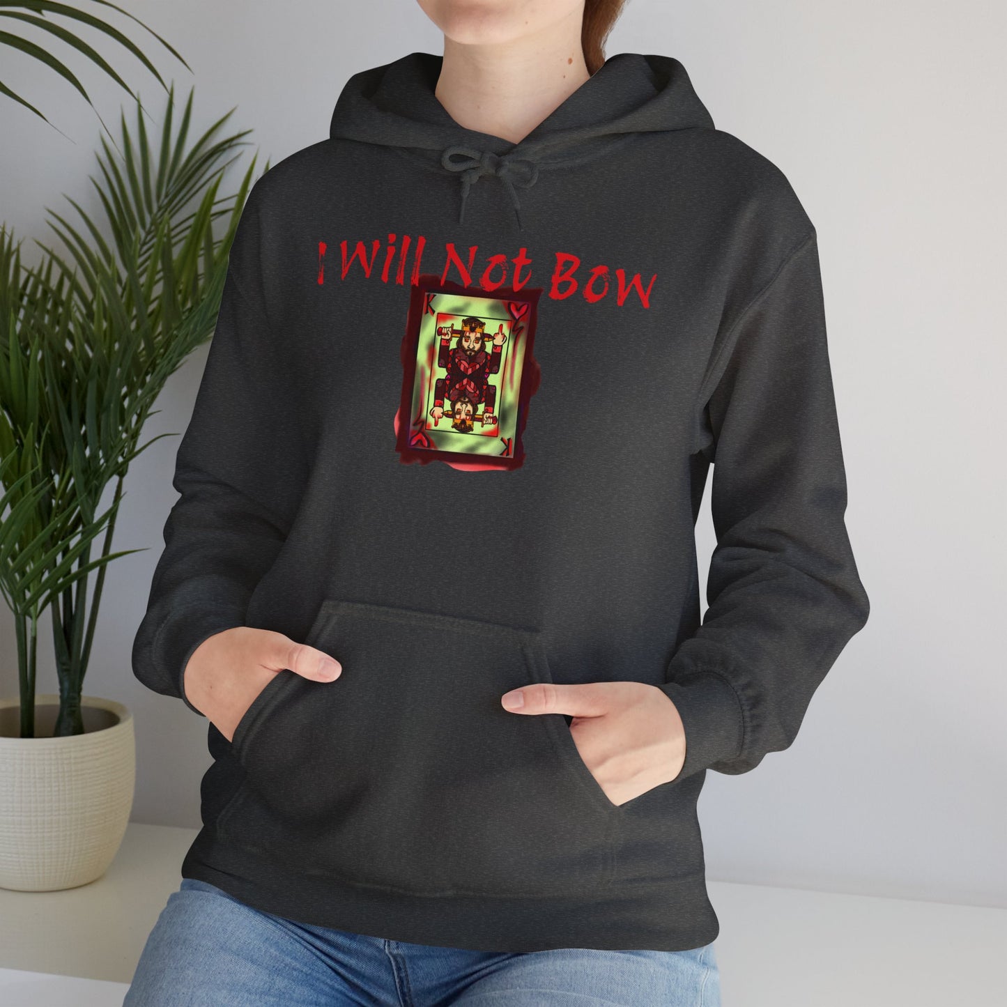 I Will Not Bow Unisex Heavy Blend™ Hooded Sweatshirt - Bold Graphic Hoodie for Empowerment and Style