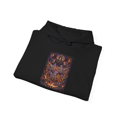Dreaming of Chaos hoodie — black, folded