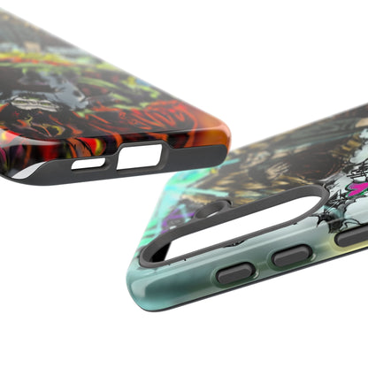 Tough Cases Phone Case, Edgy Art Phone Cover, Unique Gift for Him, Phone Accessories, Halloween Decor