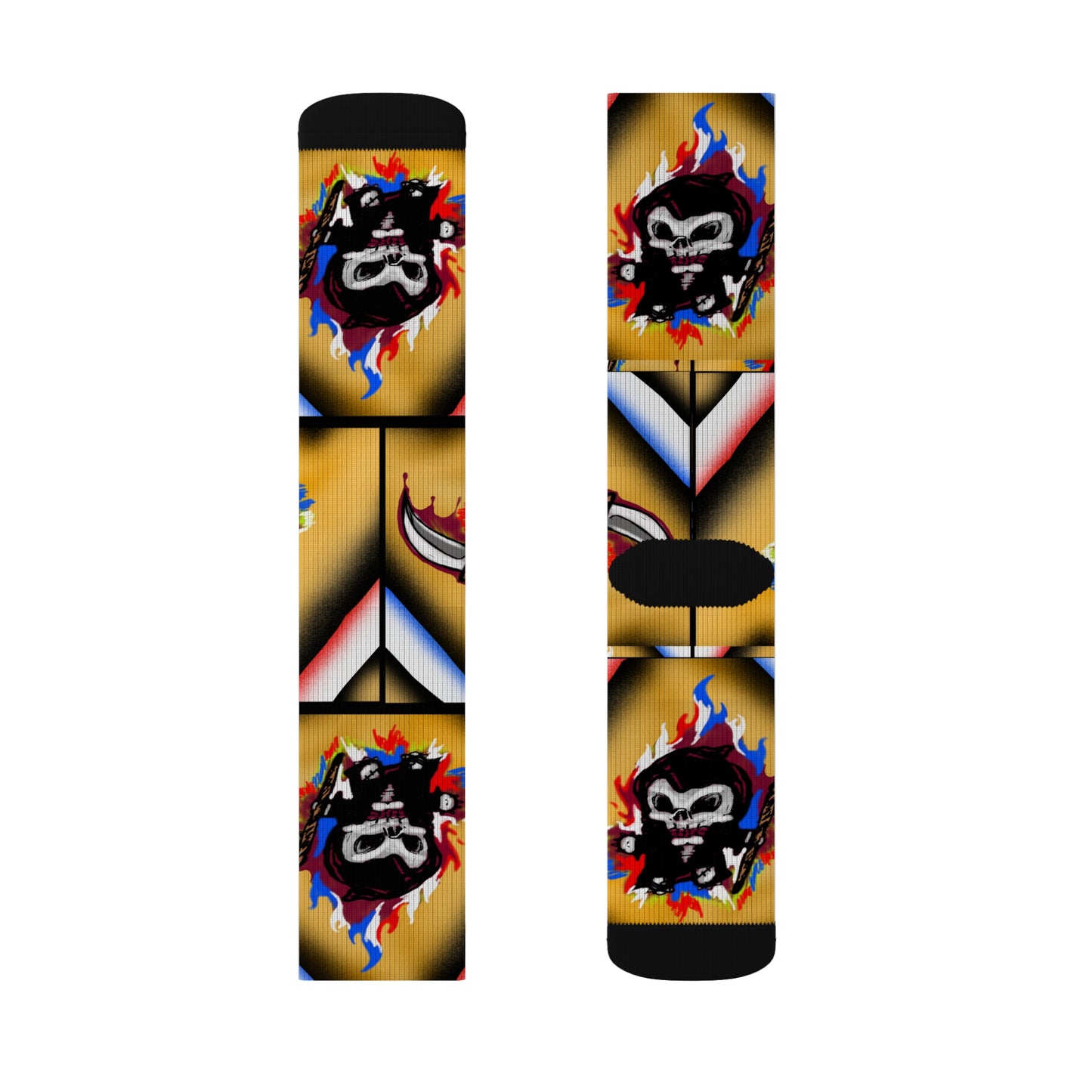 Colorful Graphic Socks, Fun Socks, Unique Gift, Festival Wear, Streetwear Accessories, Creative Sock Designs