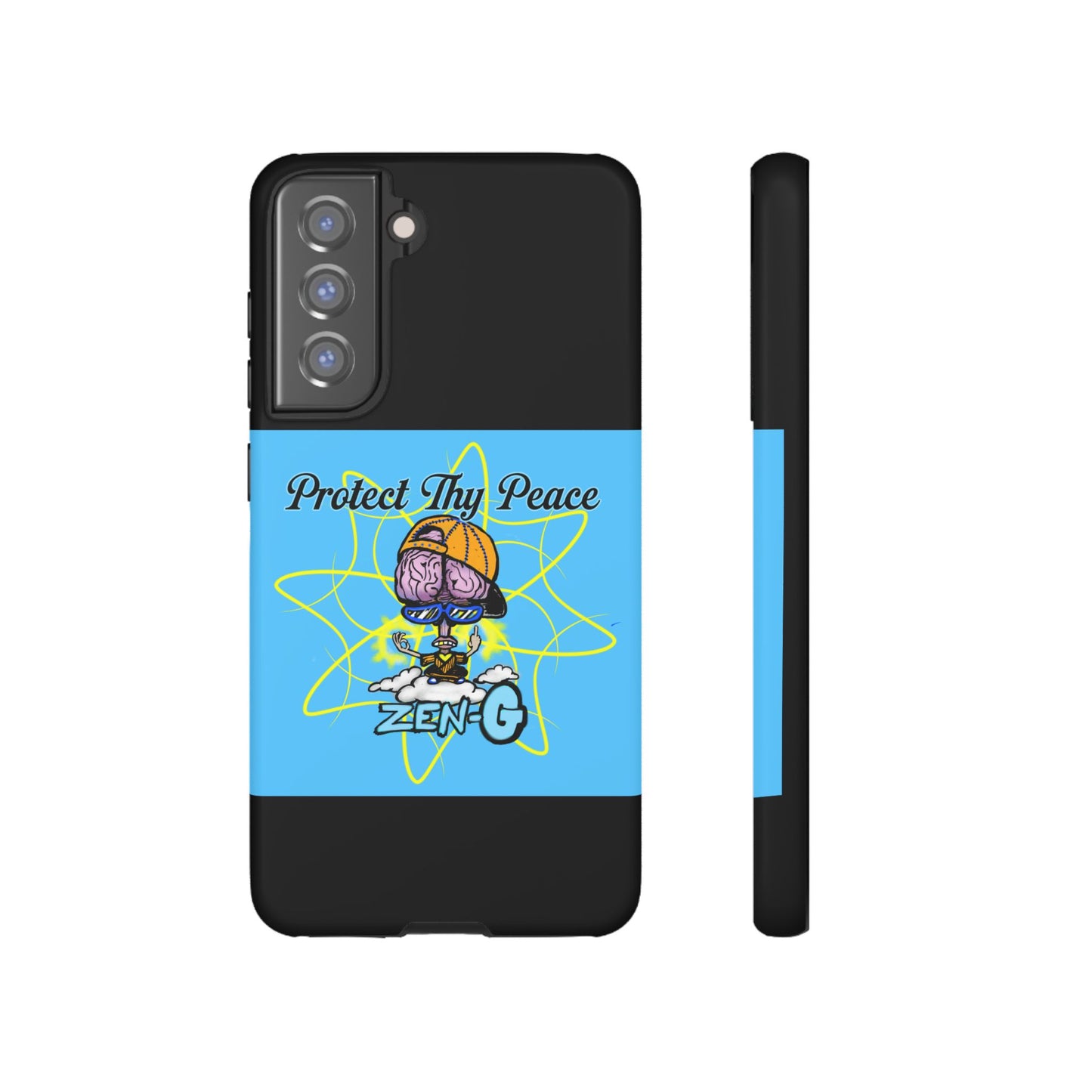 Protect Thy Peace Phone Case, Zen G Tough Case for Stress Relief, Unique Phone Accessory, Holiday Gift, Vibrant Design