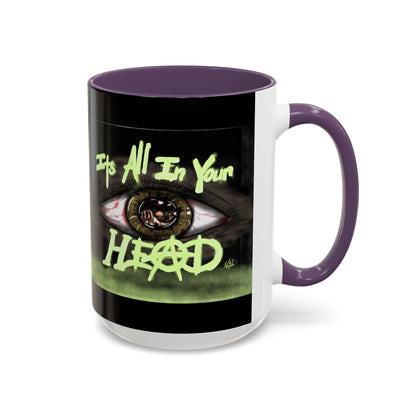 Edgy Accent Coffee Mug - Unique Gift for Artists, Home Decor, Halloween, Motivational Drinkware, Gothic Style, Mindful Daily Use