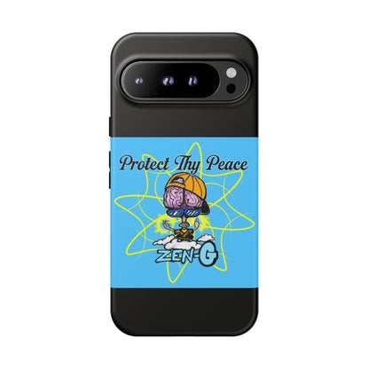Protect Thy Peace Phone Case, Zen G Tough Case for Stress Relief, Unique Phone Accessory, Holiday Gift, Vibrant Design