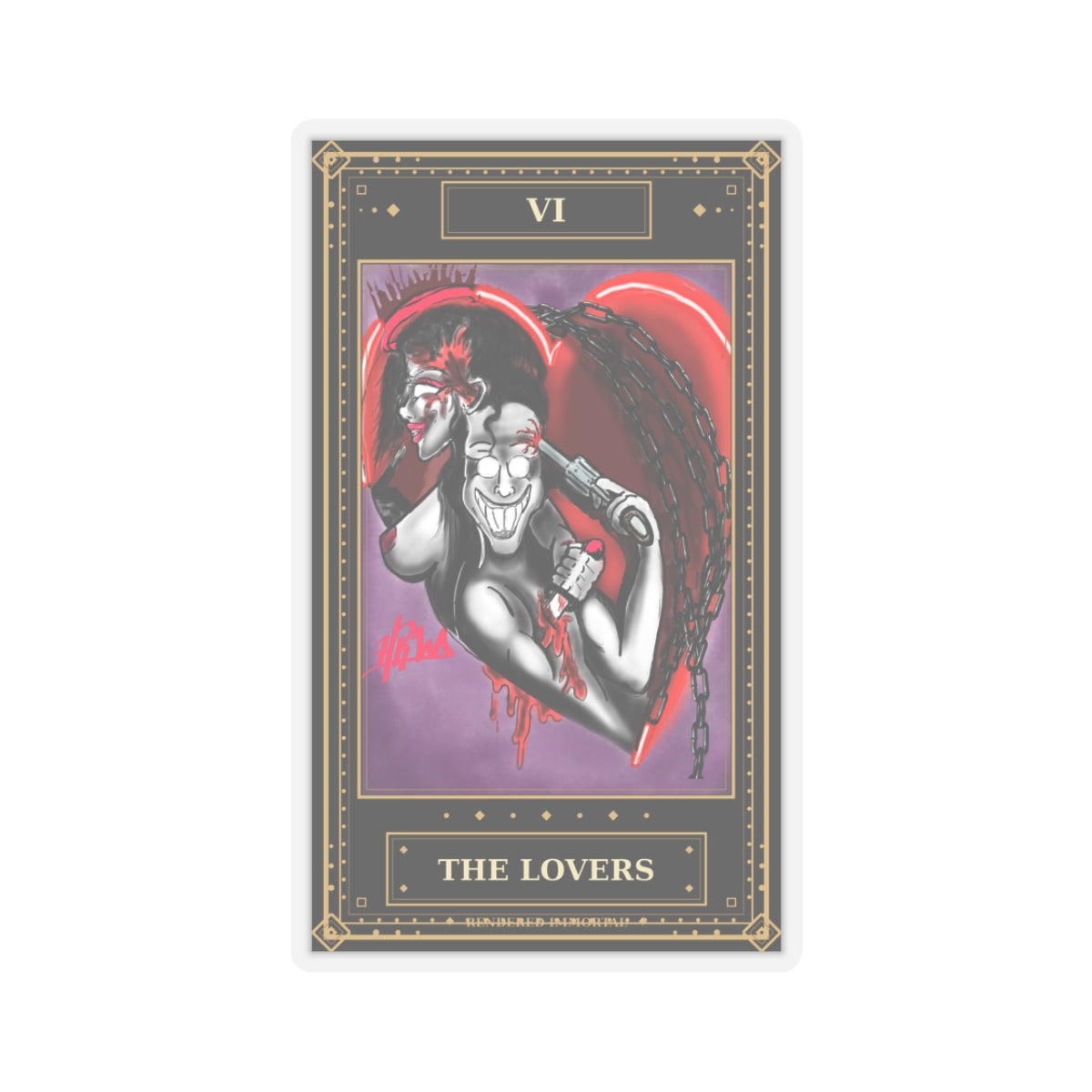 The Lovers Tarot Sticker — The Immortal Arcana