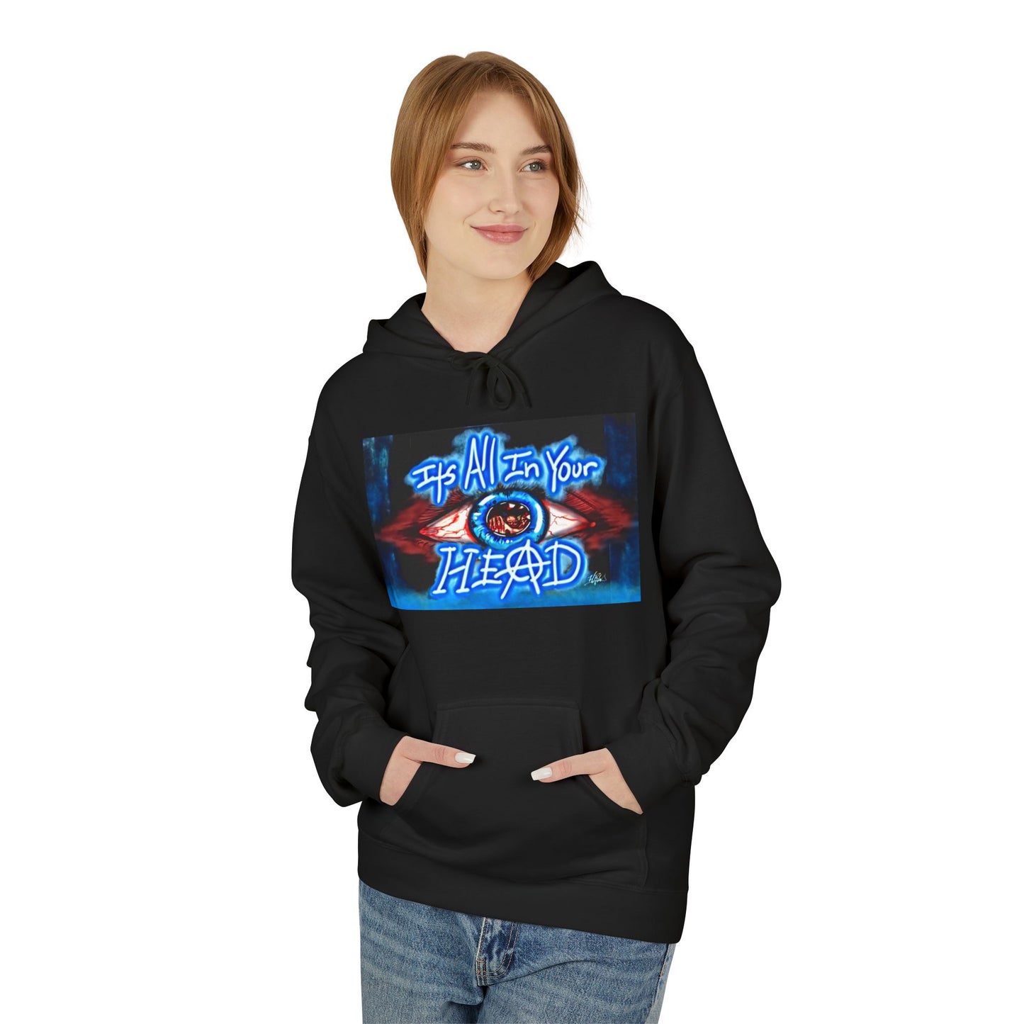Unisex Fleece Hoodie - 'It's All In Your Head' Graphic Design