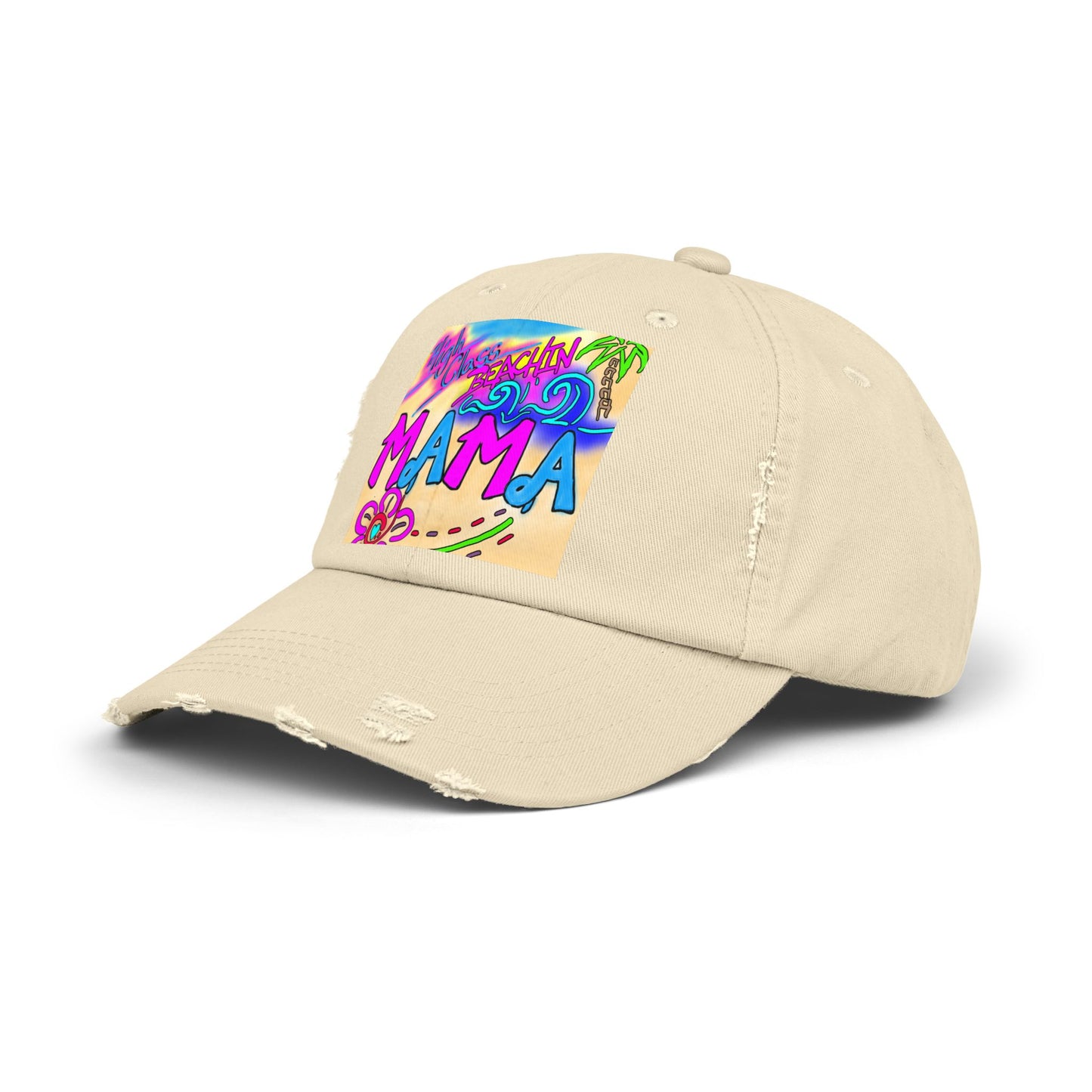 Tropical Mama Distressed Cap - Perfect for Beach Days & Gifts
