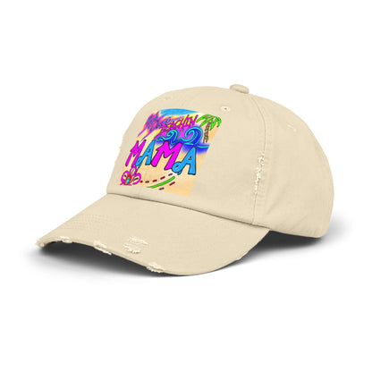 Tropical Mama Distressed Cap - Perfect for Beach Days & Gifts