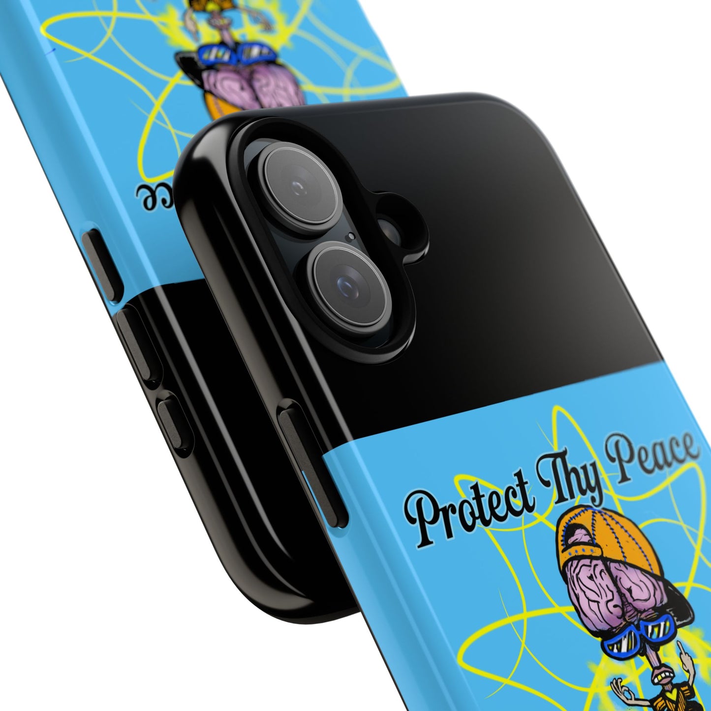 Protect Thy Peace Phone Case, Zen G Tough Case for Stress Relief, Unique Phone Accessory, Holiday Gift, Vibrant Design
