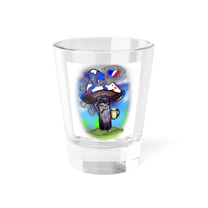 Patriotic Mushroom Shot Glass | Fun Party Favor, Unique Gift, Home Bar Accessory, Collectible Glass, Eco-Friendly Drinkware
