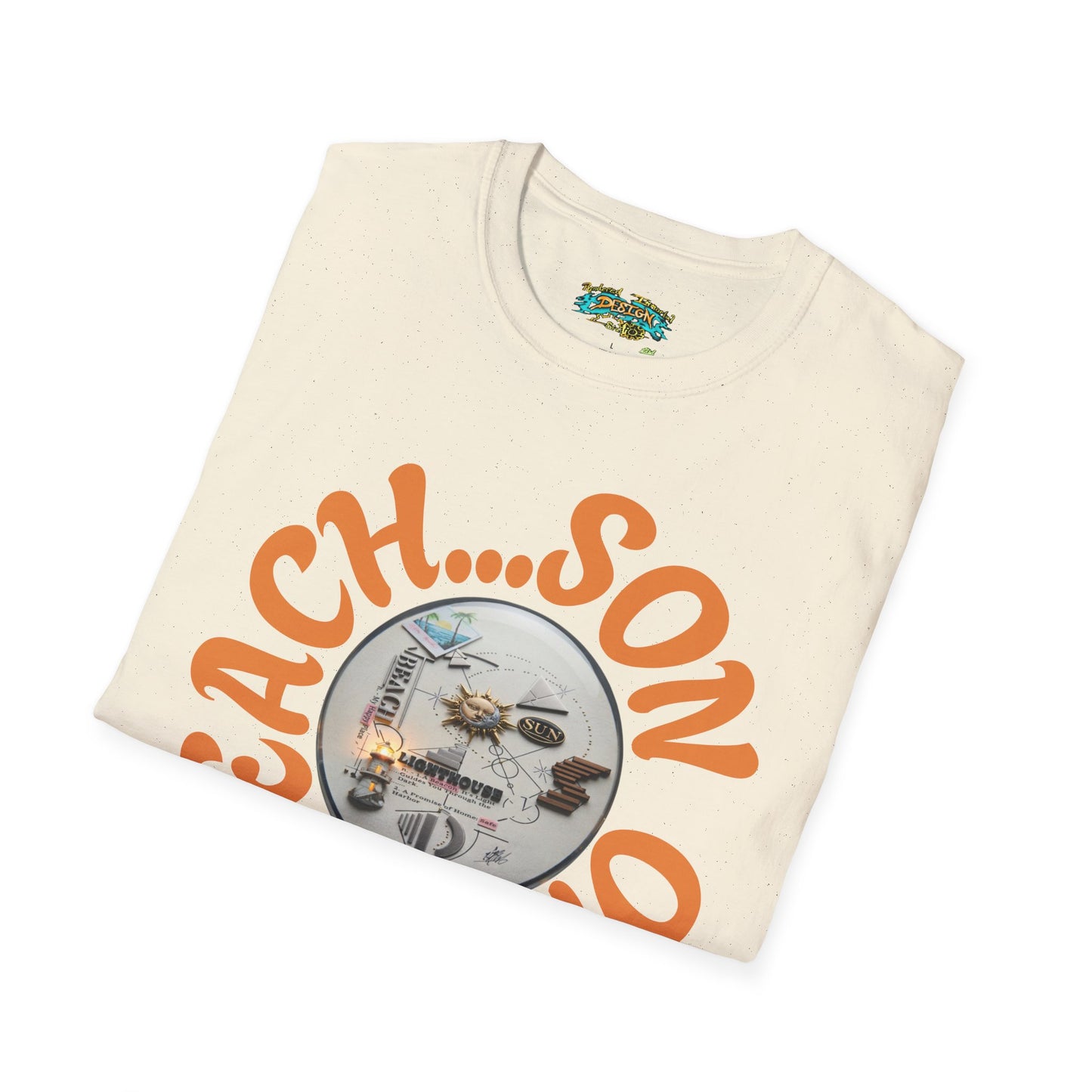 Beach Vibe Graphic T-Shirt — "Beach...Son of a" Retro Surf Design
