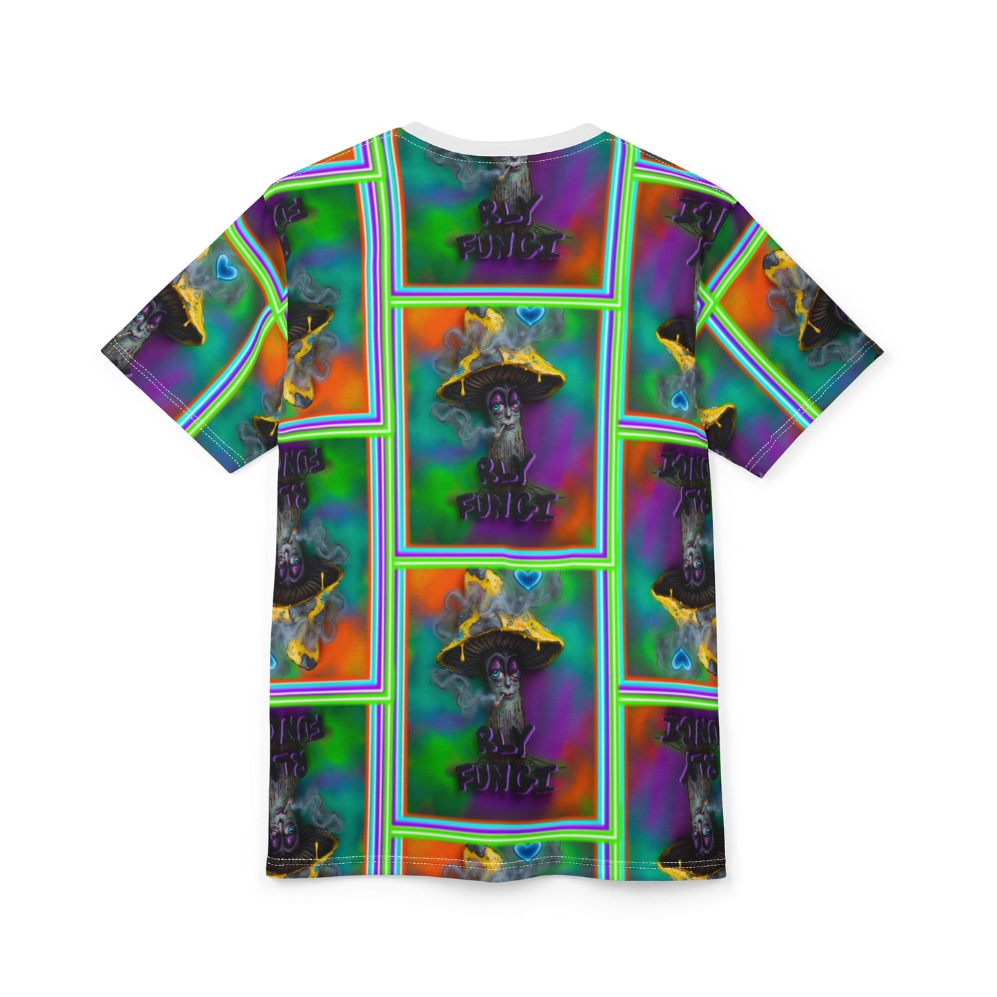 Psychedelic Mushroom Art Tee — 'Rly Fungi' All-Over Print