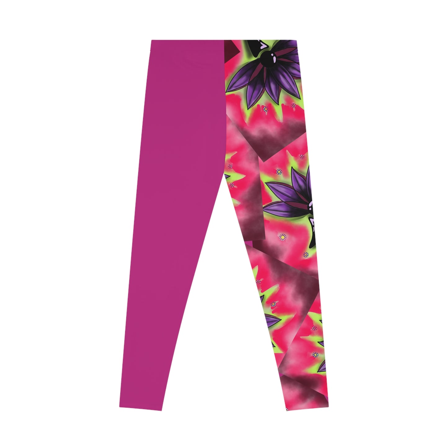 Vibrant Floral Stretchy Leggings - Perfect for Yoga and Activewear