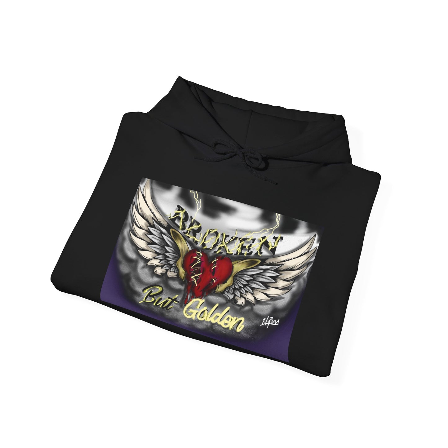 Broken But Golden Heart Unisex Hooded Sweatshirt