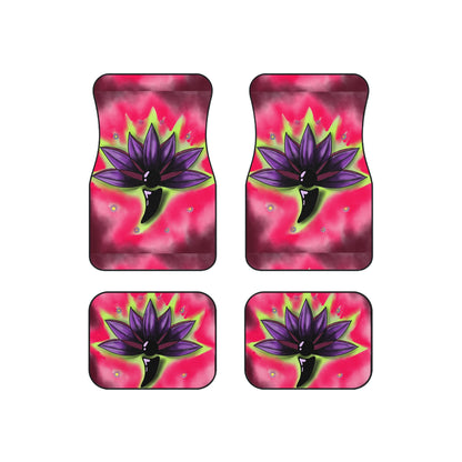 Vibrant Lotus Car Mats – Set of 4 – Stylish Auto Accessories for Lotus Lovers